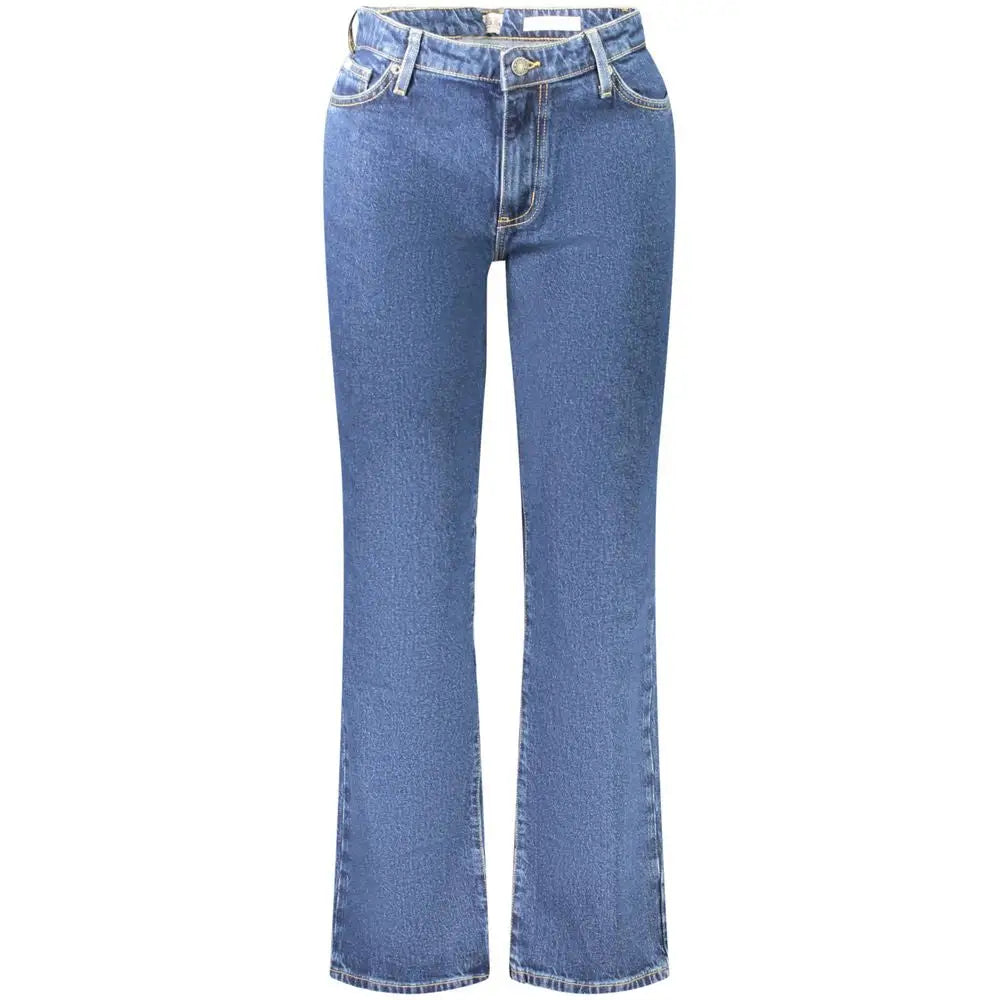 Guess jeans blue kvindelige straight jeans i bomuld, mediumvask
