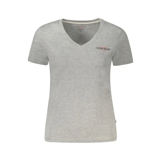 Guess Jeans Gray Cotton Tops & T-Shirt - T-shirts