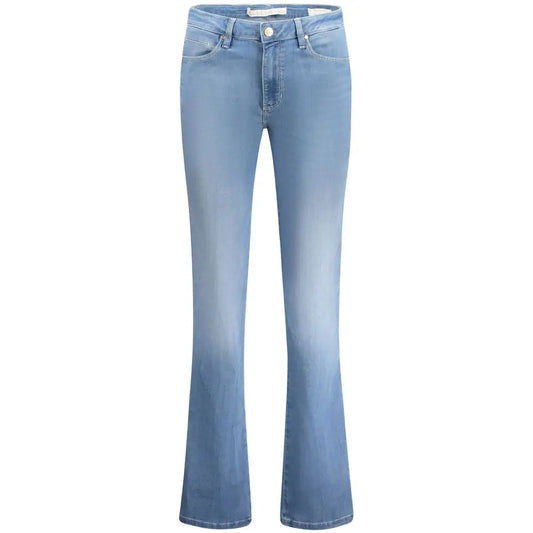 Guess jeans light blue bomuldsflared jeans med fade