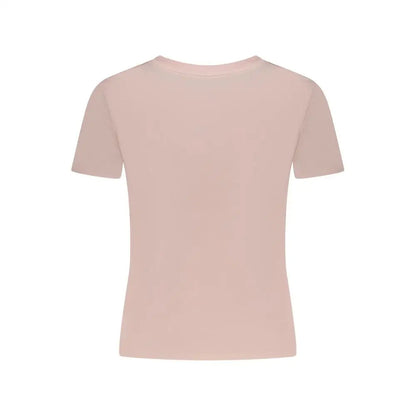 Guess jeans pink bomuld t-shirt i blødt lyserødt