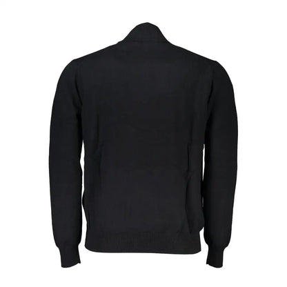 Sort Harmont & Blaine elegant half zip sweater i sort med broderi