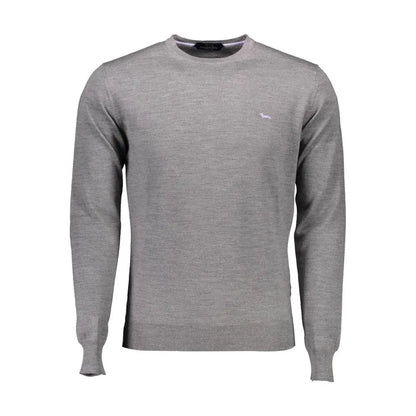 Harmont & Blaine Gray Wool Men Sweater - Sweaters