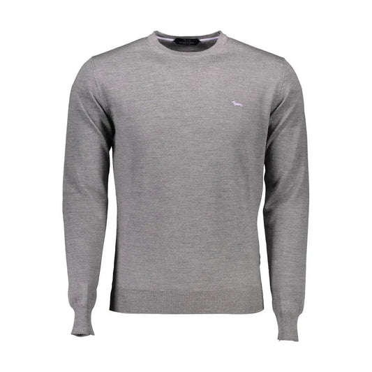 Harmont & Blaine Gray Wool Men Sweater - Sweaters