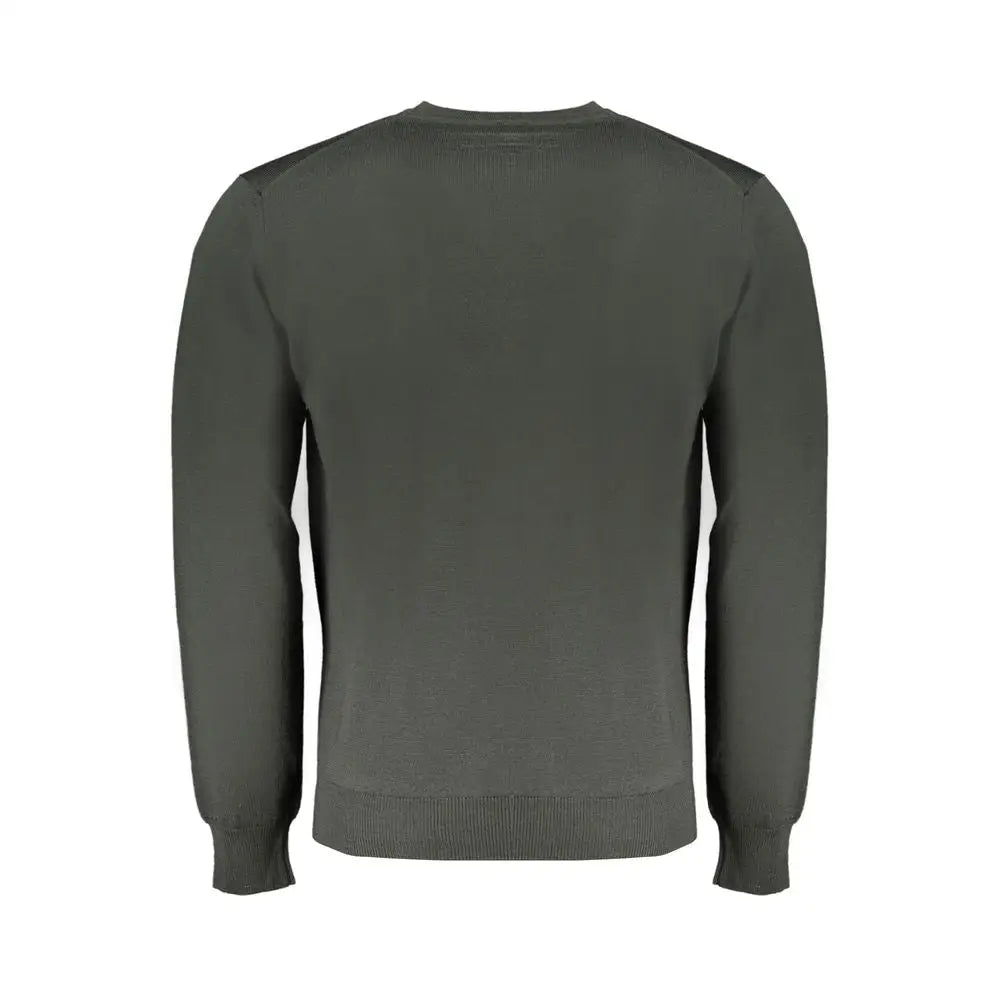 Harmont & Blaine mørkegrøn uldsweater, outlet mærkevarer, spar 30-70%