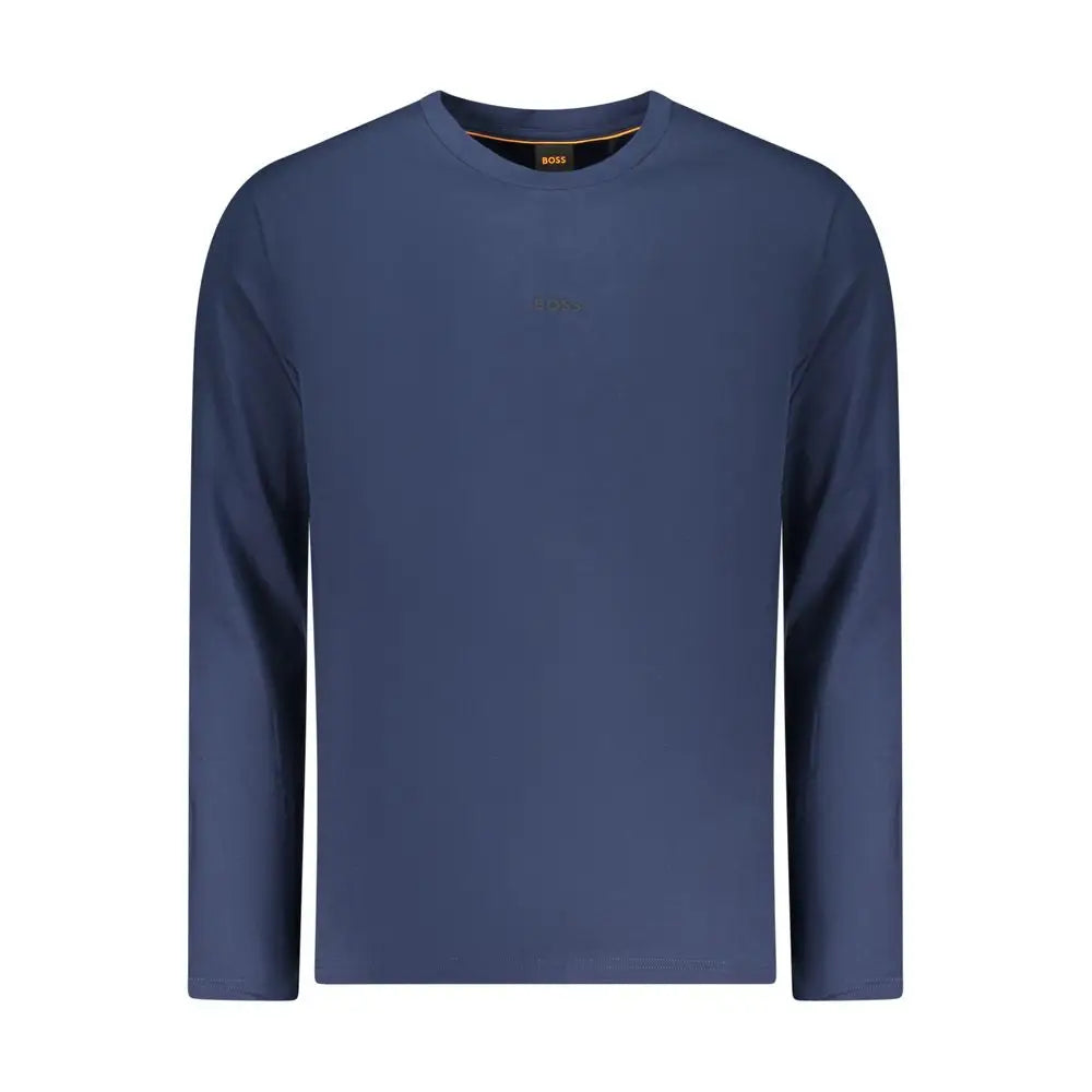 Hugo Boss Blue organisk bomuld herre T-shirt i marineblå med broderet logo