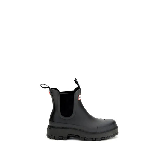Hunter Black Rubber Chelsea Boots - Ankelstøvler