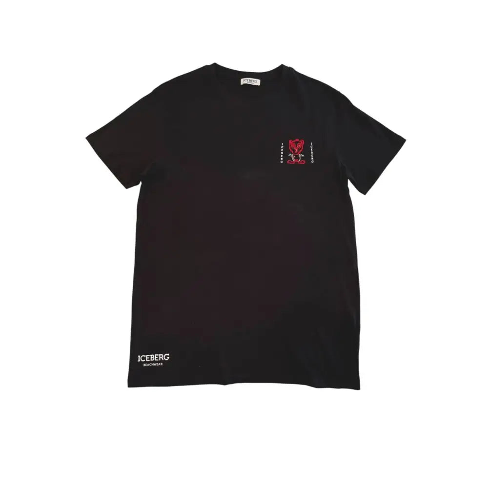 Iceberg Black Cotton Men T-Shirt