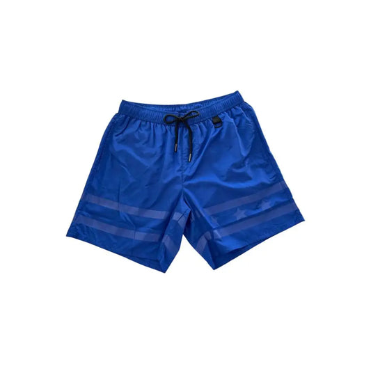 Iceberg Blue Polyester Men Swim Short