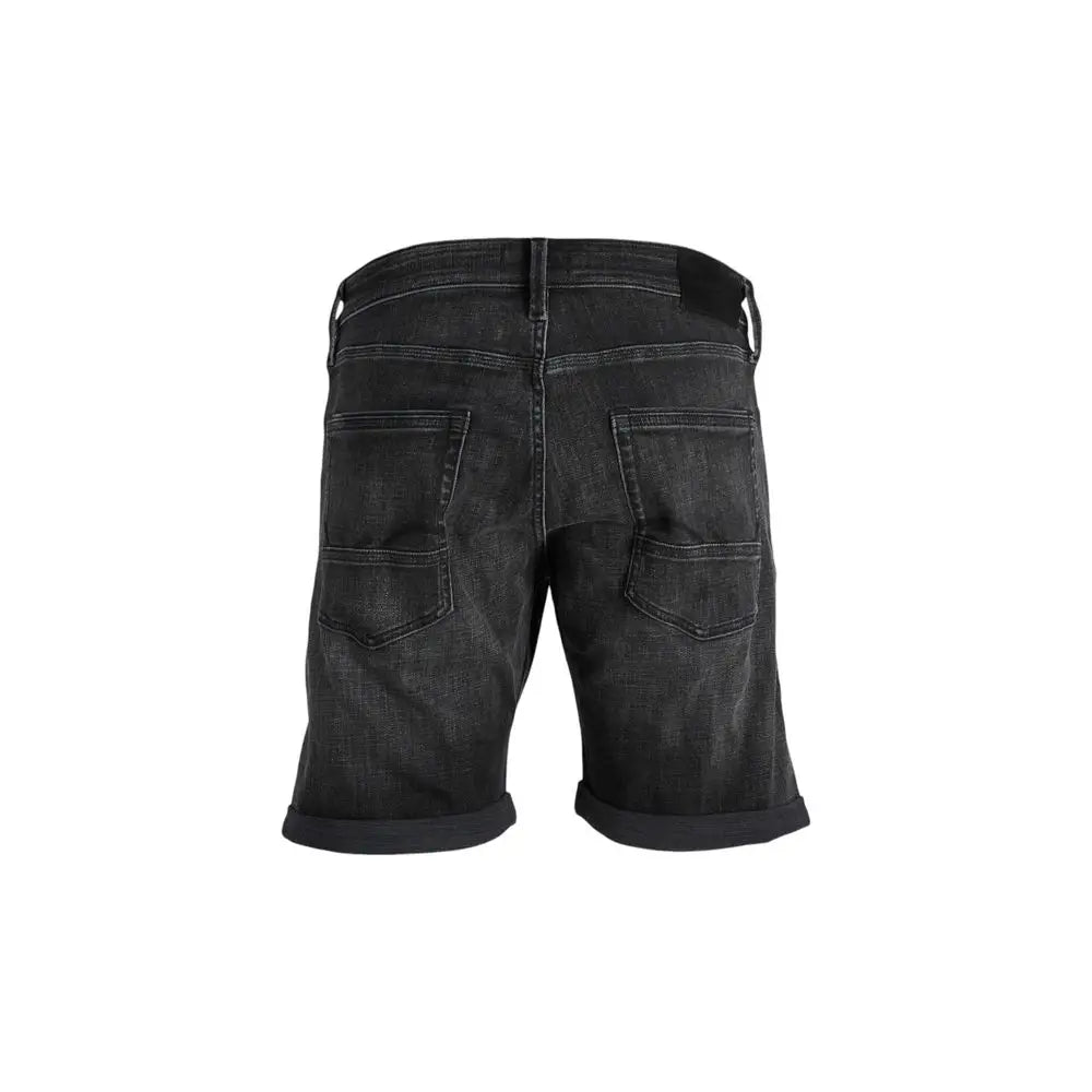 Jack Jones Black Cotton Bermuda