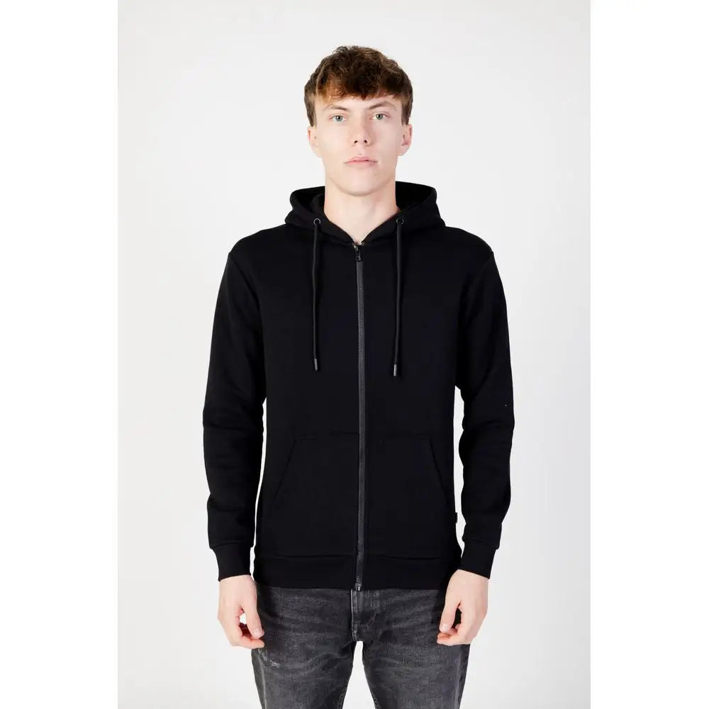 Jack Jones Black Polyester Hoody