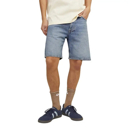 Jack Jones Blue Cotton Bermuda