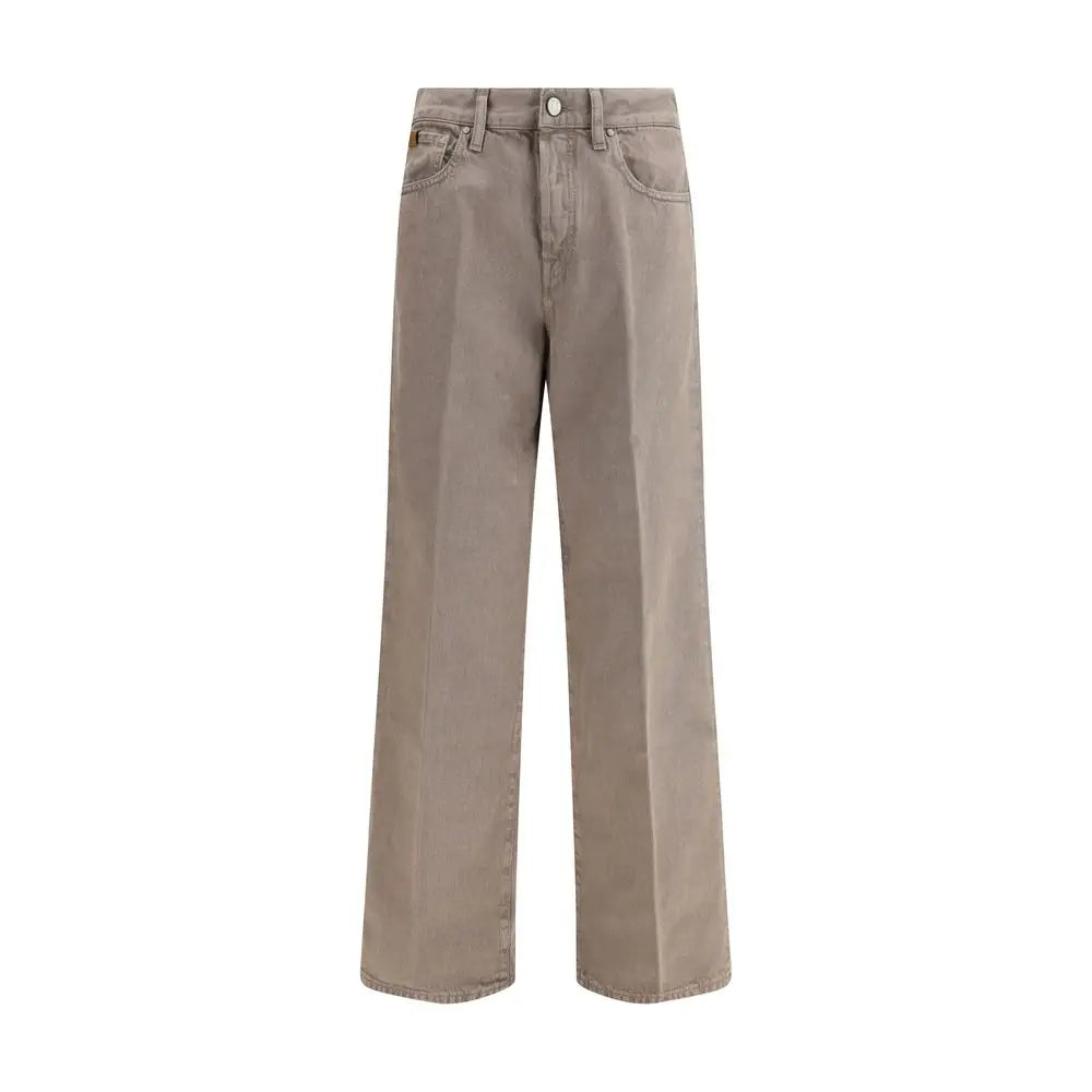 Jacob Cohen beige relaxed fit jeans med vid ben