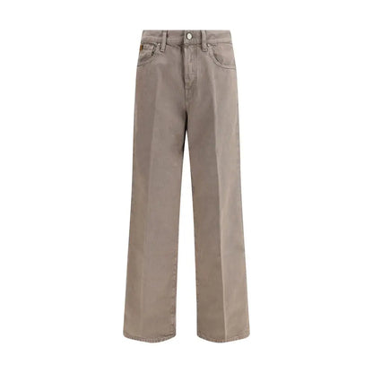 Jacob Cohen beige relaxed fit jeans med vid ben