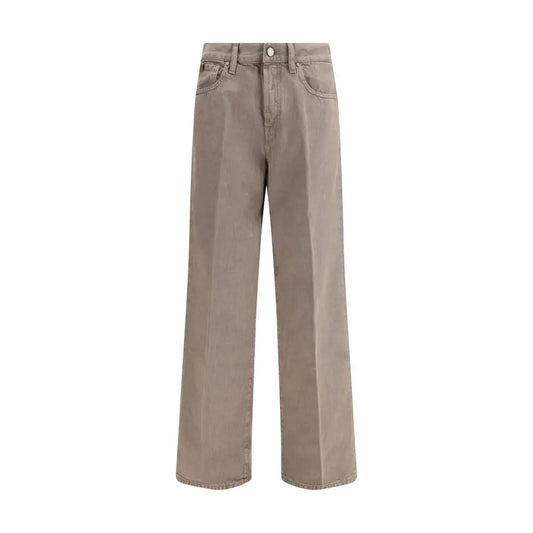 Jacob Cohen beige relaxed fit jeans med vid ben