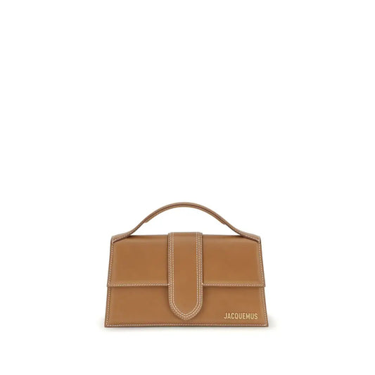 Jacquemus brown calf læder Bos Taurus taske i tan læder med minimalistisk design