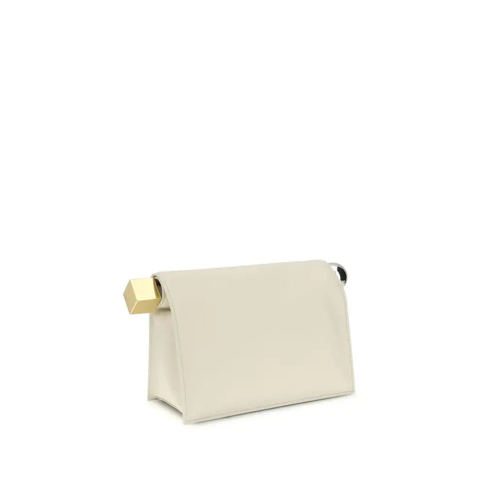 Jacquemus cream lamb Ovis Aries clutch bag i minimalistisk design