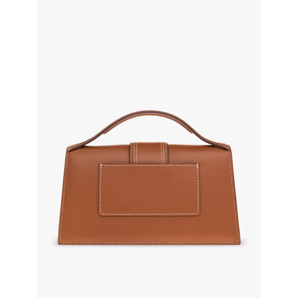 Jacquemus light brown Le Grand Bambino håndtaske i tan læder med lys syning
