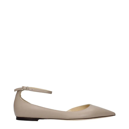 Jimmy Choo Gray Leather Ballet Flats - Ballerinasko