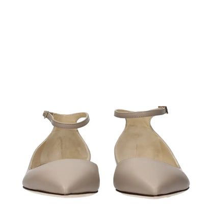 Jimmy Choo Gray Leather Ballet Flats - Ballerinasko