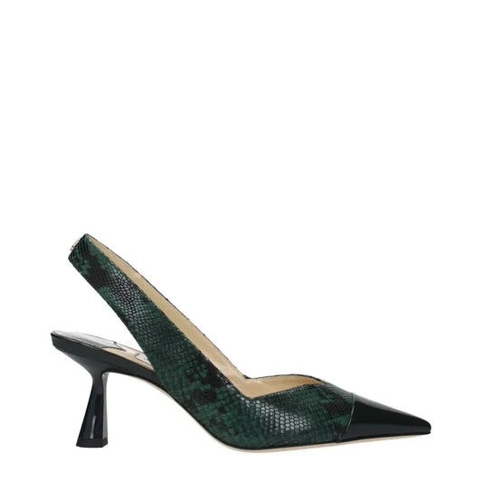 Jimmy Choo Green Leather High Heel Pumps - Højhælede sko