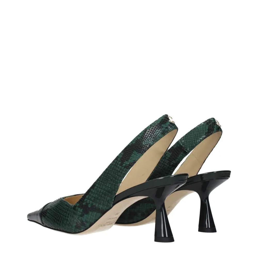 Jimmy Choo Green Leather High Heel Pumps - Højhælede sko