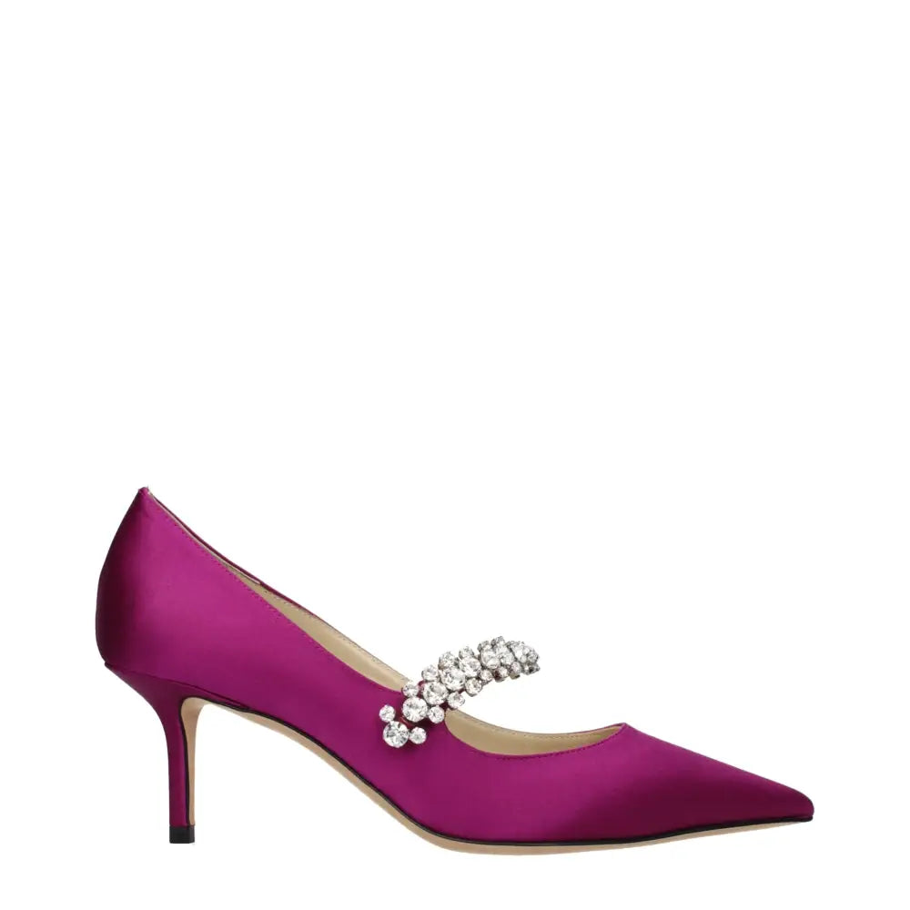Jimmy Choo Pink Satin Mid Heel Pumps - Højhælede sko