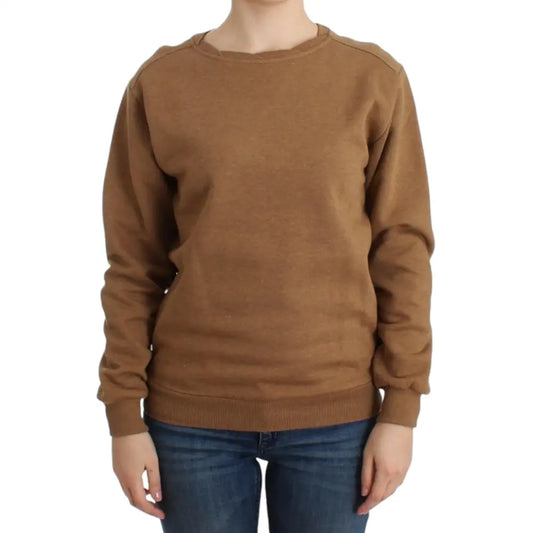 John Galliano Brown Crewneck Cotton Sweater