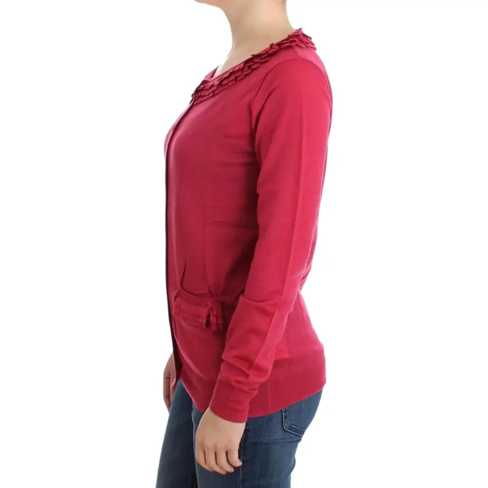 John Galliano Pink wool cardigan