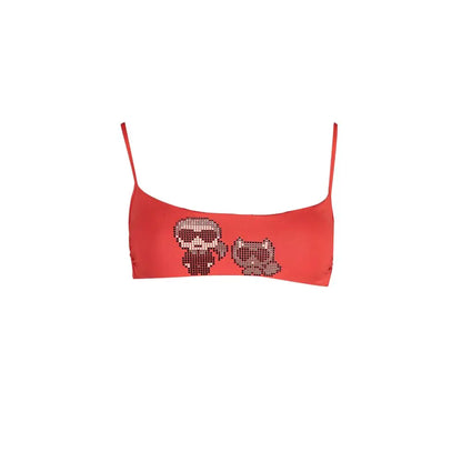 Karl Lagerfeld Red Elastane Swimwear - XS
