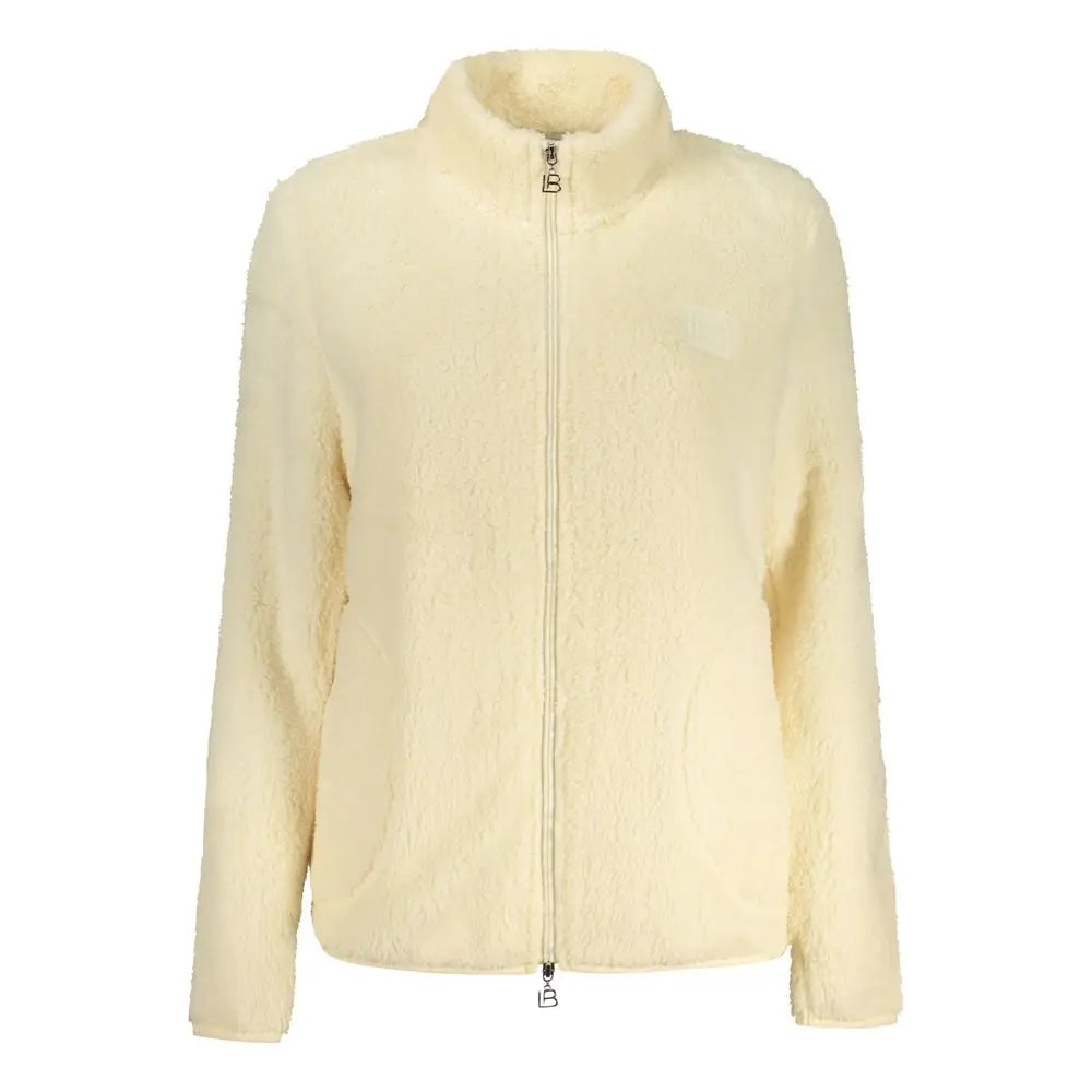 Laura Biagiotti beige polyester faux fur zip-up jacket