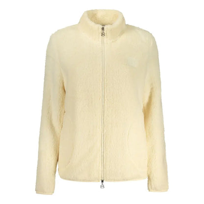 Laura Biagiotti beige polyester faux fur zip-up jacket
