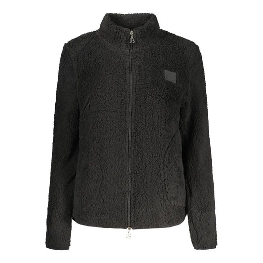Laura Biagiotti Nero polyester sort svette med sort fuzzy fleece jakke