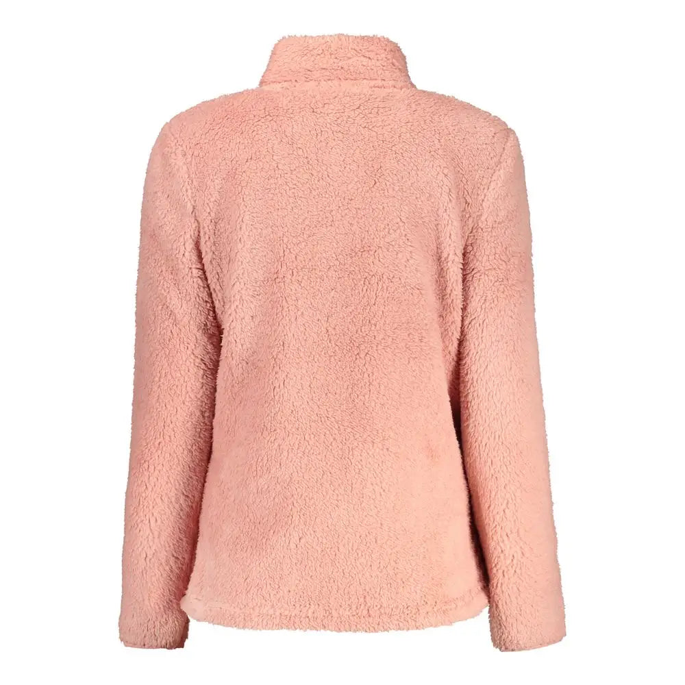 Blød pink Laura Biagiotti Rosa polyester kvinders sweatshirt med høj krave