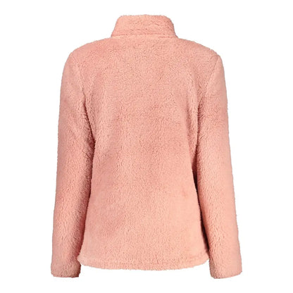 Blød pink Laura Biagiotti Rosa polyester kvinders sweatshirt med høj krave