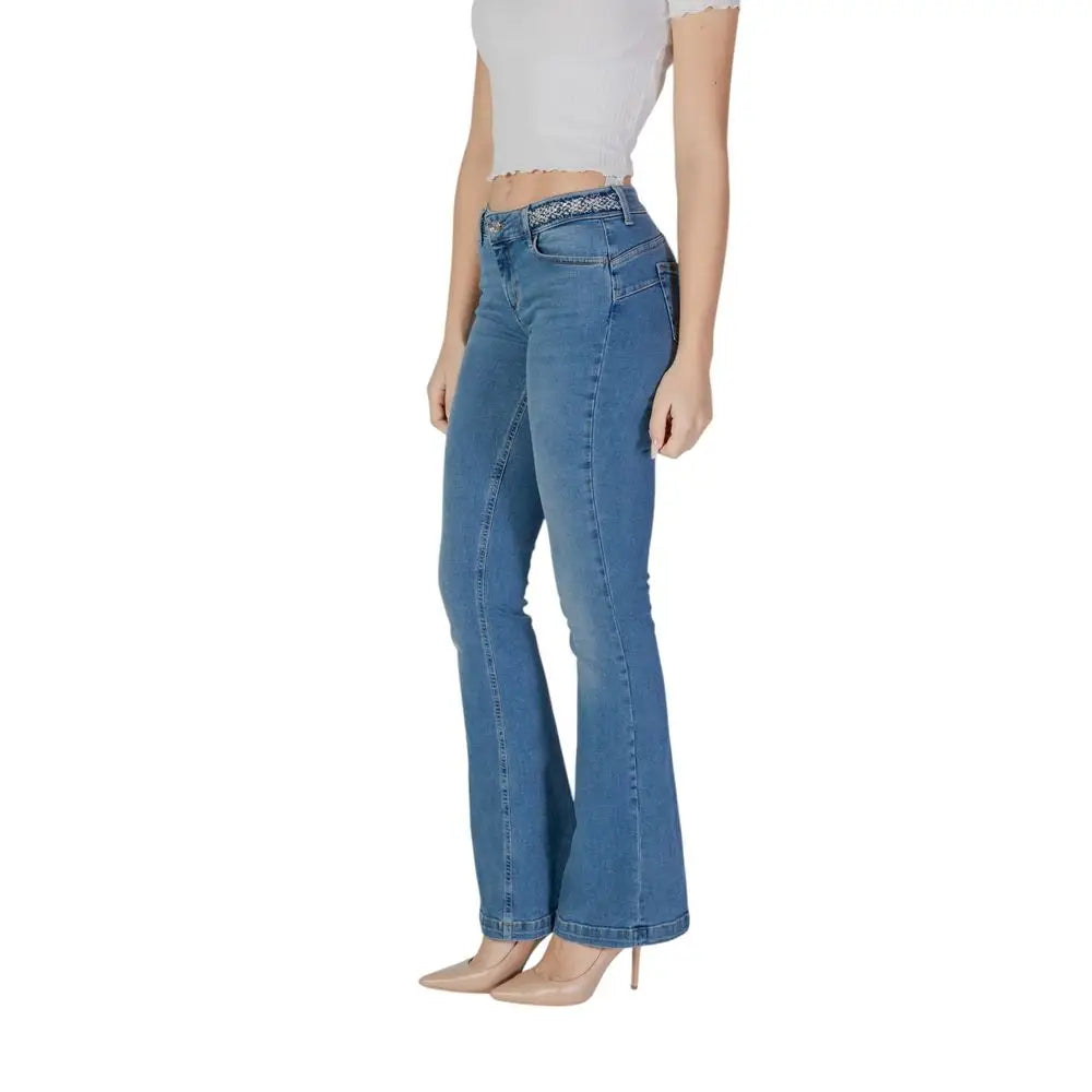 Liu Jo Light Blue Cotton Bootcut Jean - Jeans