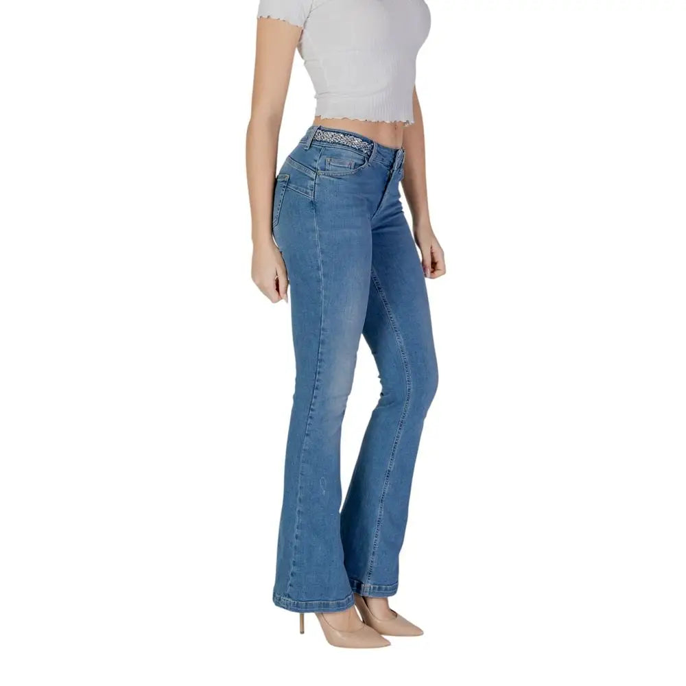 Liu Jo Light Blue Cotton Bootcut Jean - Jeans