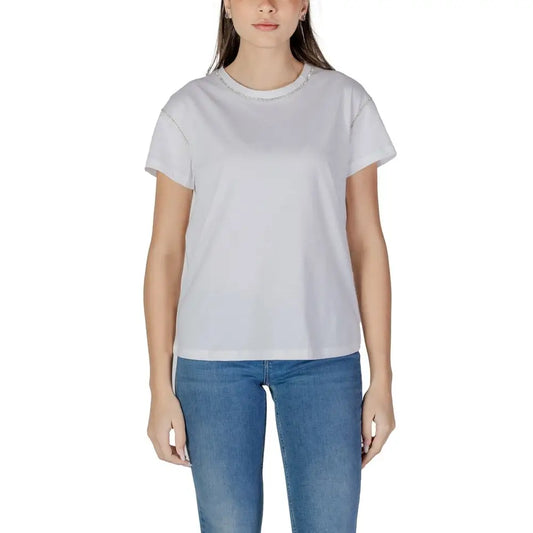 Liu Jo White Cotton T-Shirt - T-shirts