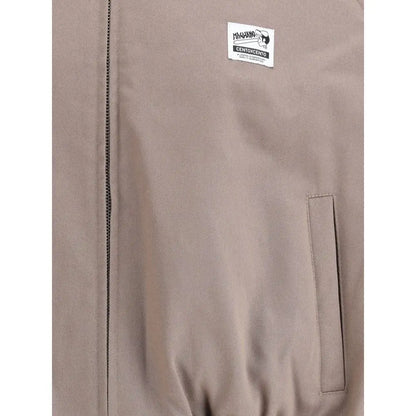 Beige bomuldssjakke Magliano med sort lynlås og Mikawa Centoxcento etiket