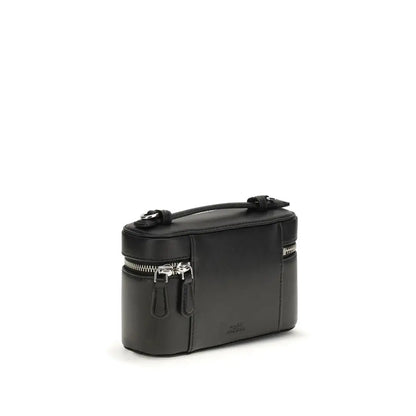 Marc Jacobs sort black læder Bos Taurus skulderpose med sølv lynlåse