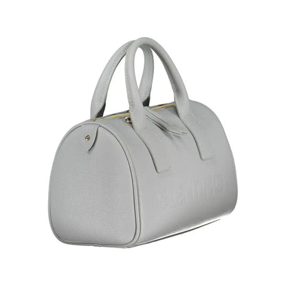Mario Valentino Azzurro polyurethane light gray leather barrel handbag
