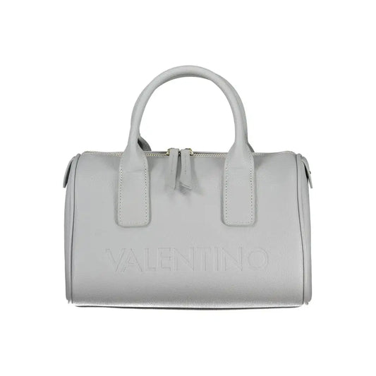 Sleek Mario Valentino Azzurro polyurethane women’s handbag in light gray