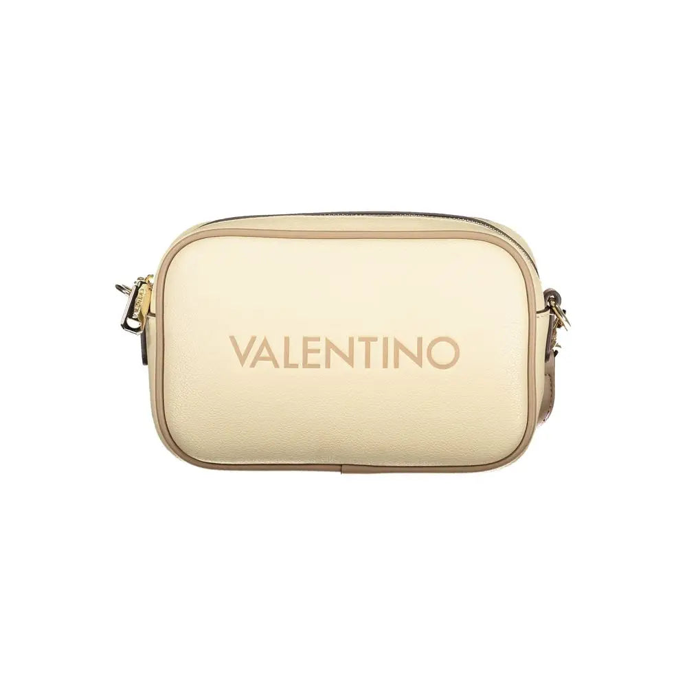 Mario Valentino beige polyurethane crossbody taske med logo og hardware