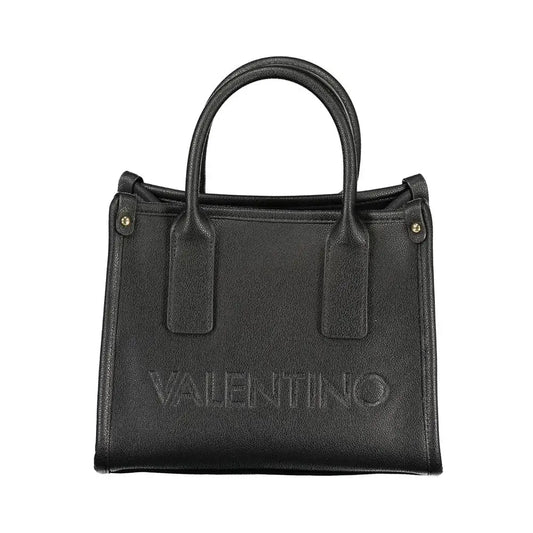 Mario Valentino black polyethylene håndtaske med sort læder og logo