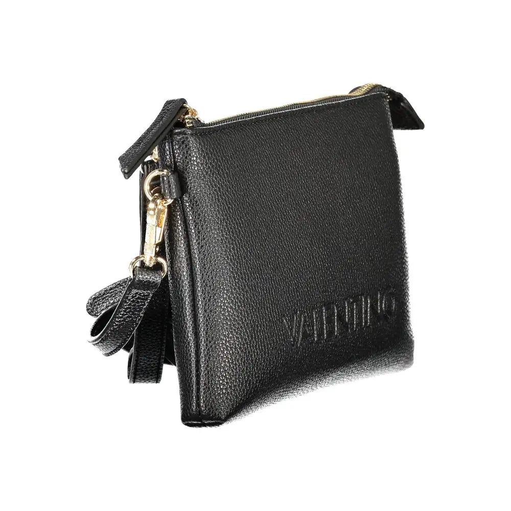 Mario Valentino sorte polyethylen sort sort taske med sort læder clutch