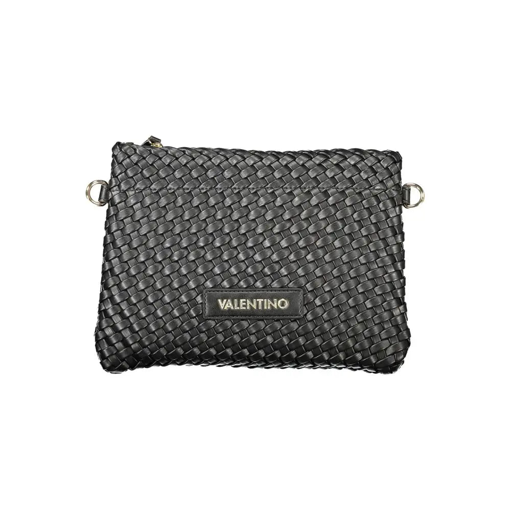 Mario Valentino sort Mario Valentino black clutch med sort vævet læder