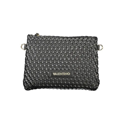Mario Valentino sort Mario Valentino black clutch med sort vævet læder