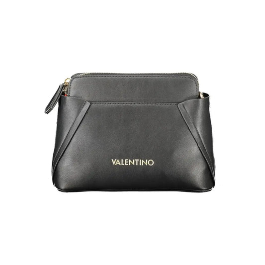 Mario Valentino black polyethylene crossbody bag with gold-tone zipper
