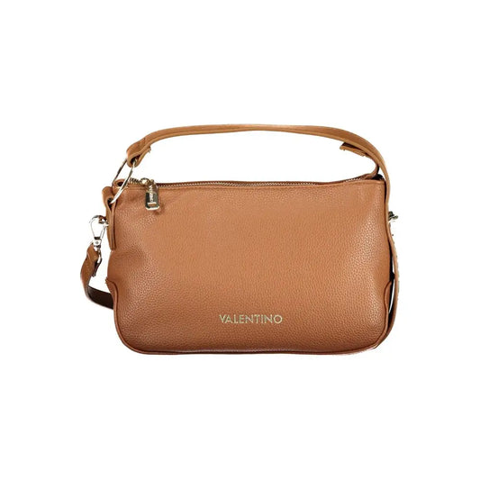 Mario Valentino Marrone Poliuretano crossbody bag in tan pebbled leather