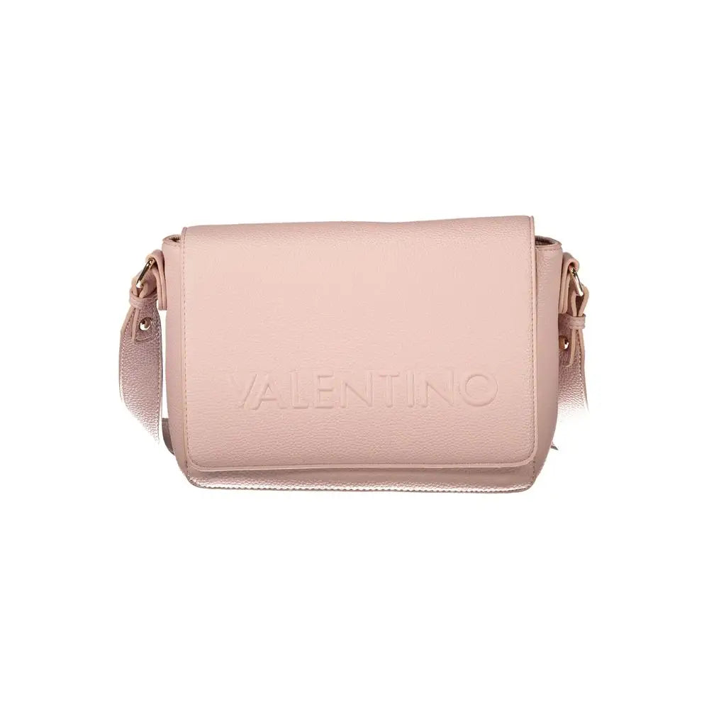 Mario Valentino pink polyethylene crossbody taske i blød pink tekstureret læder