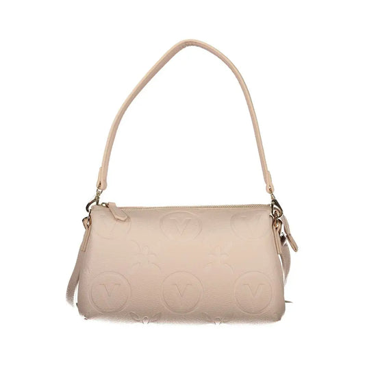 Beige læder Mario Valentino Rosa håndtaske med monogram og guld hardware